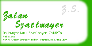 zalan szatlmayer business card